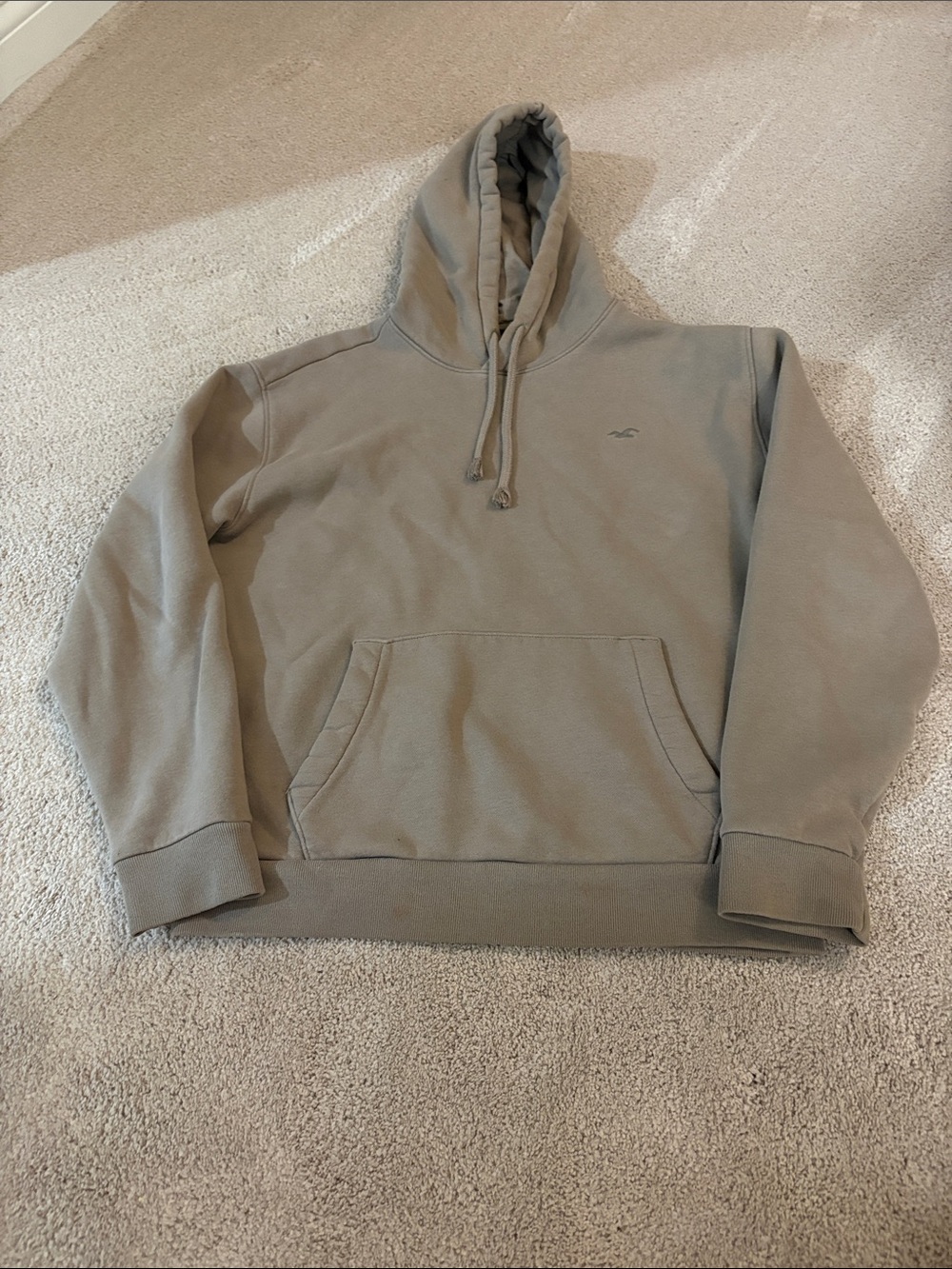 Hollister Taupe Hooded Sweatshirt Size Small